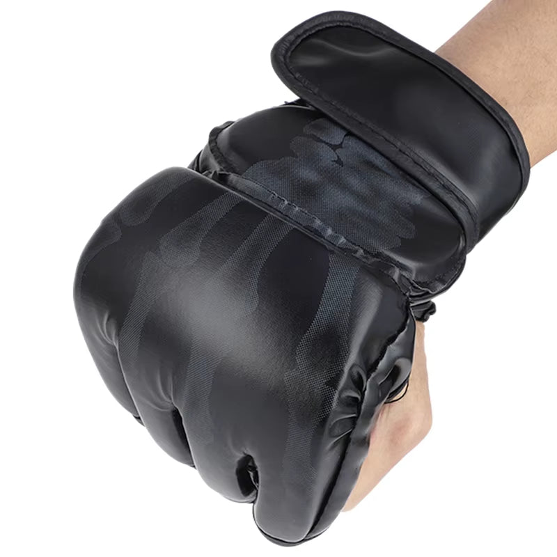 Half Fingers MMA Fighting Gloves Comfortable Easy to Use Durable Sturdy Breathability Boxing Gloves for Men